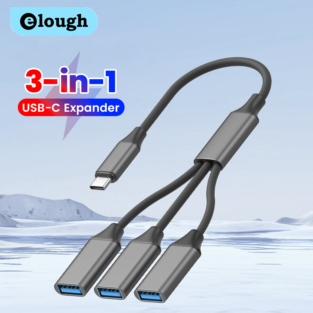 Type C Multiport Adapter - 3 في 1 كابل مقسم USB