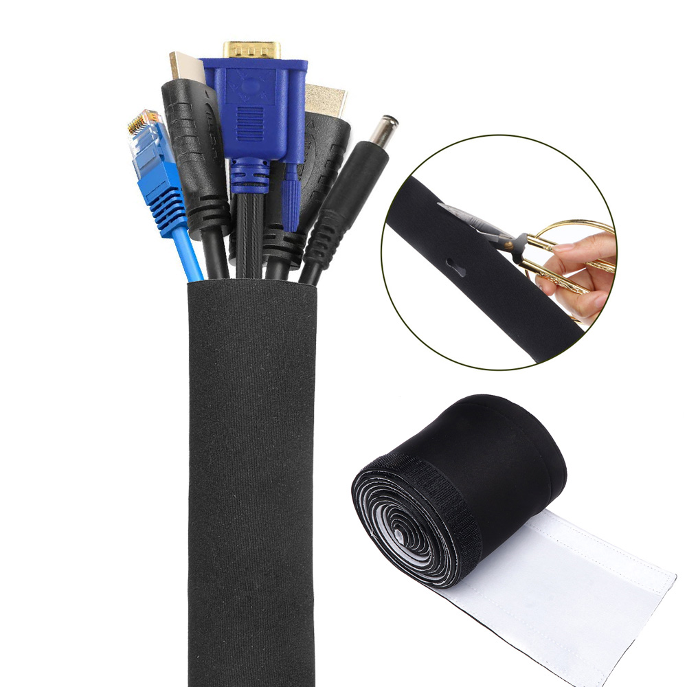 DIY إدارة الكبلات كم مضفر الأك - مراجعة Cable Sleeve Neoprene وسعره