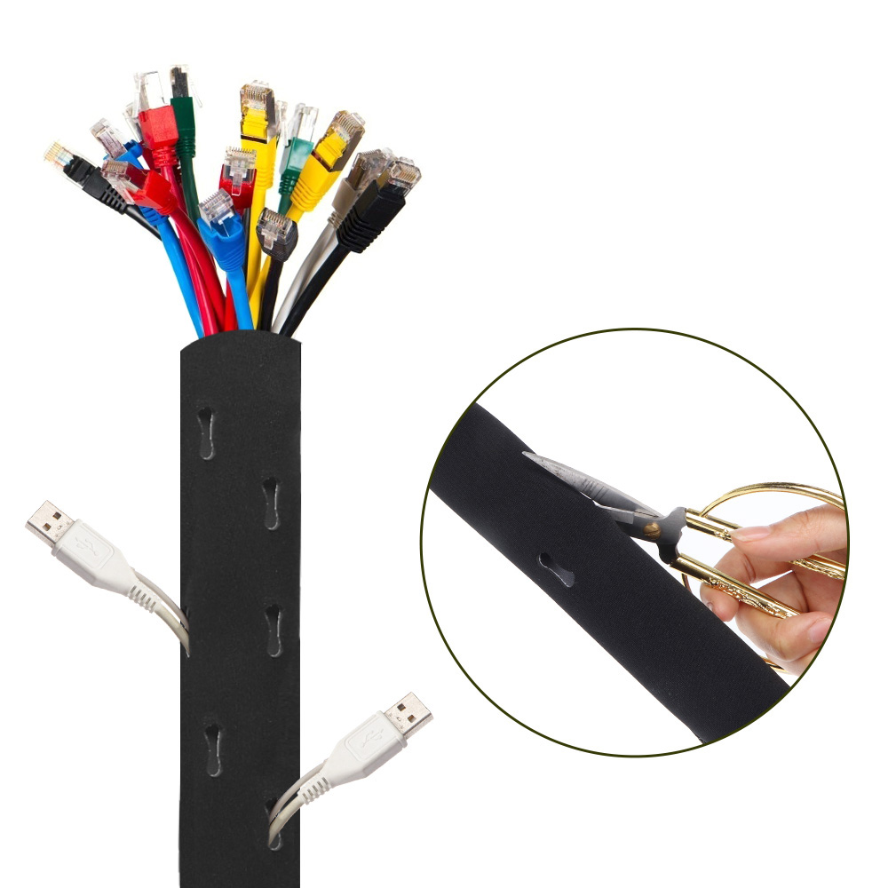 DIY إدارة الكبلات كم مضفر الأك - مراجعة Cable Sleeve Neoprene وسعره